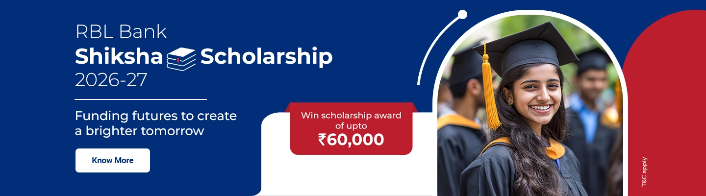 Shiksha FY26-27 Scholarship Project banner highlighting scholarship opportunities and education support initiatives